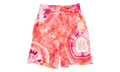 Tie Dye Ma Sweatshorts "Orange / Pink" SS22MJL025_Peach