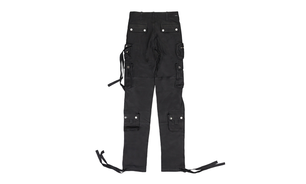 Tactical Leather Cargo Pants "Black" PS22MLP003_Black