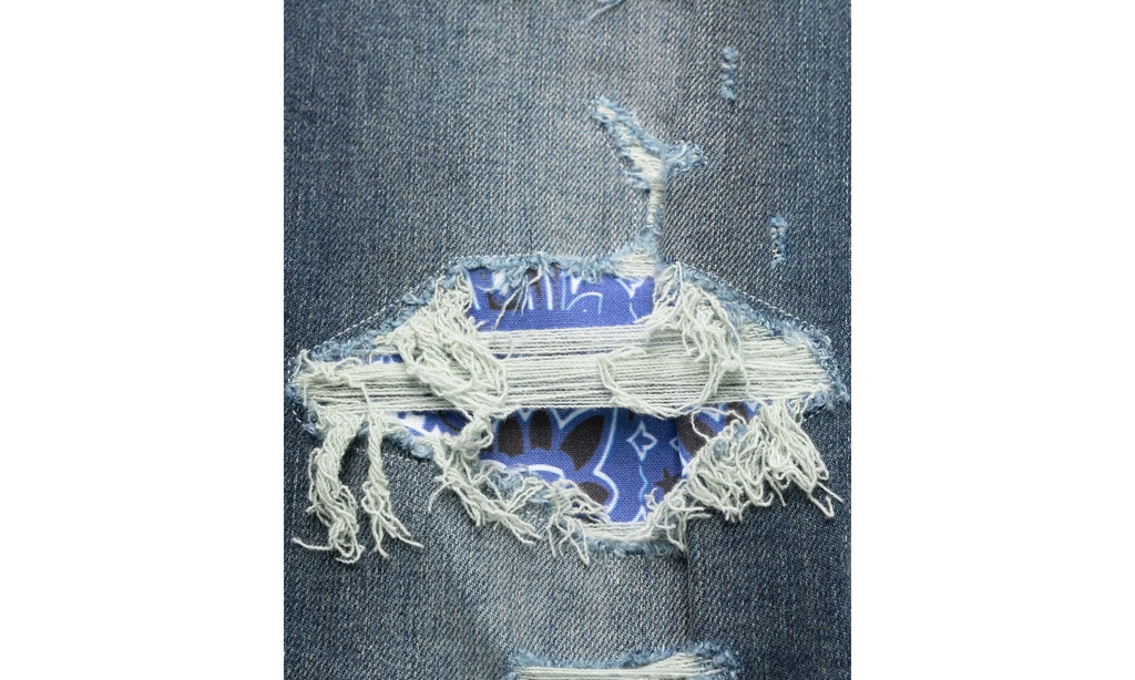 Old English Logo Bandana Patch Jeans "Deep Classic Indigo Multi" PS22MDS148 403