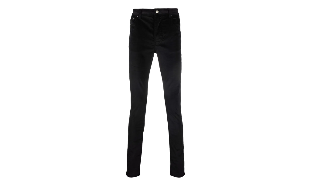 Velour Skinny Stack Denim Jeans "Black" MDS086 001