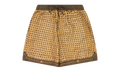 Weave Pattern Silk Shorts "Brown" SS22MPB017_Brown