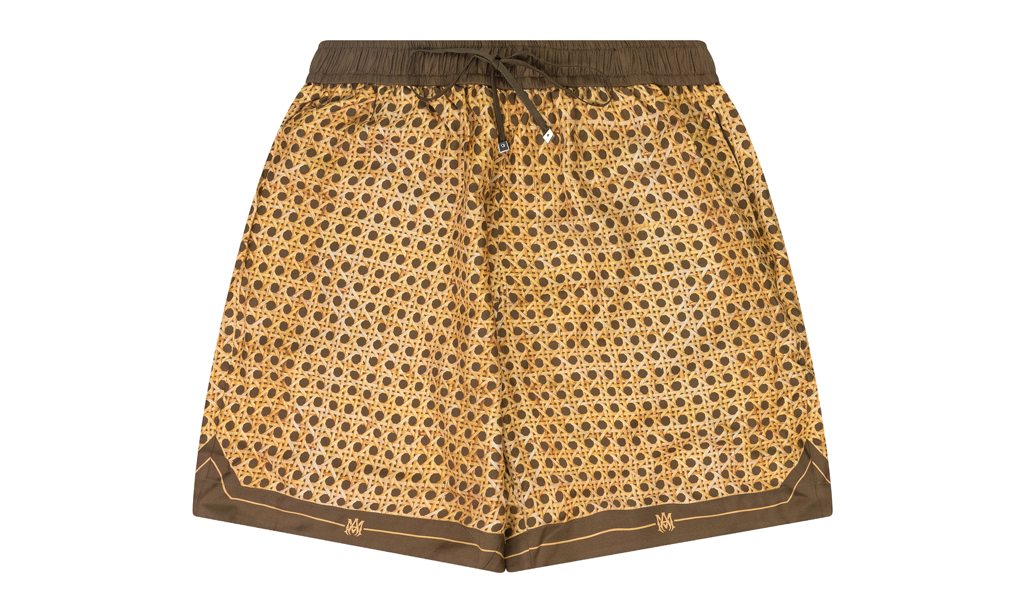 Weave Pattern Silk Shorts "Brown" SS22MPB017_Brown