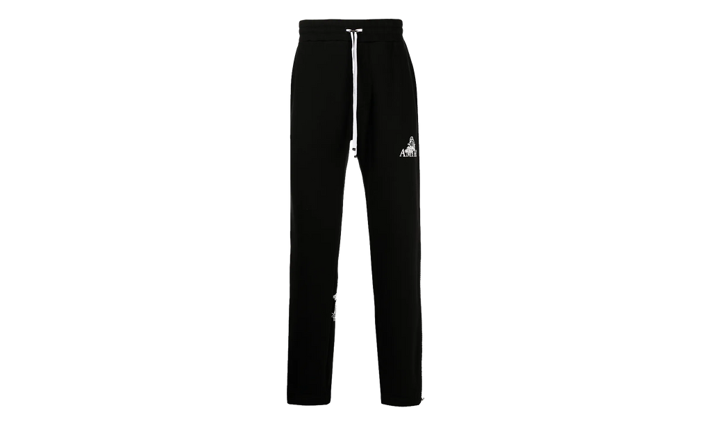 Crystal Outline Cherub Sweatpants "Black" MJSP017 001