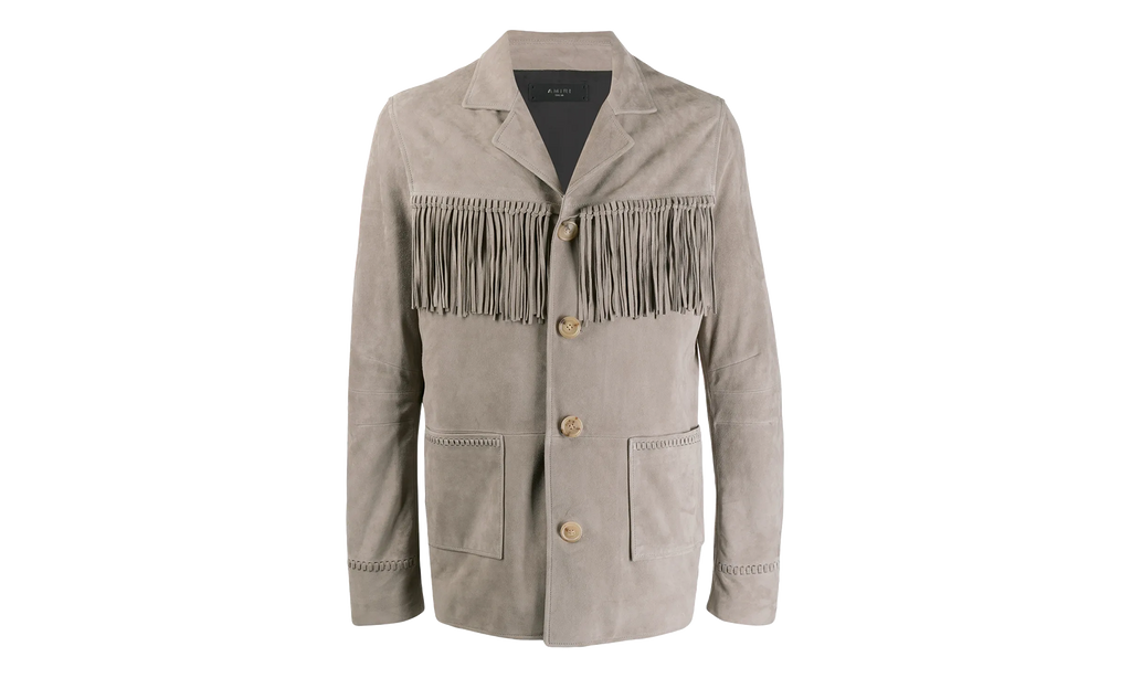 Fringe Suede Jacket "Grey" Y0M04208SU GRY