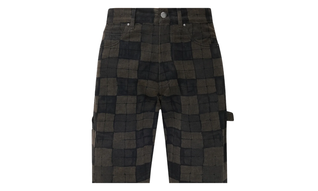 Checkered Carpenter Jeans "Brown" AMBMJE1096 210