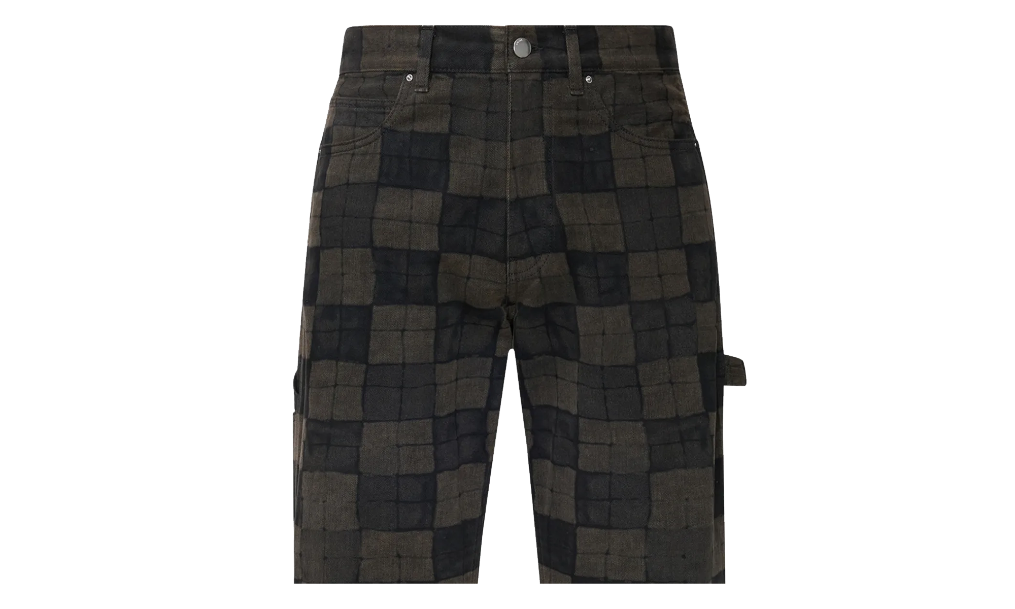 Checkered Carpenter Jeans "Brown" AMBMJE1096 210