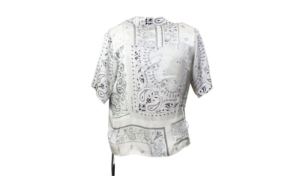 Bandana Reconstruct Wrap Shirt "Grey"