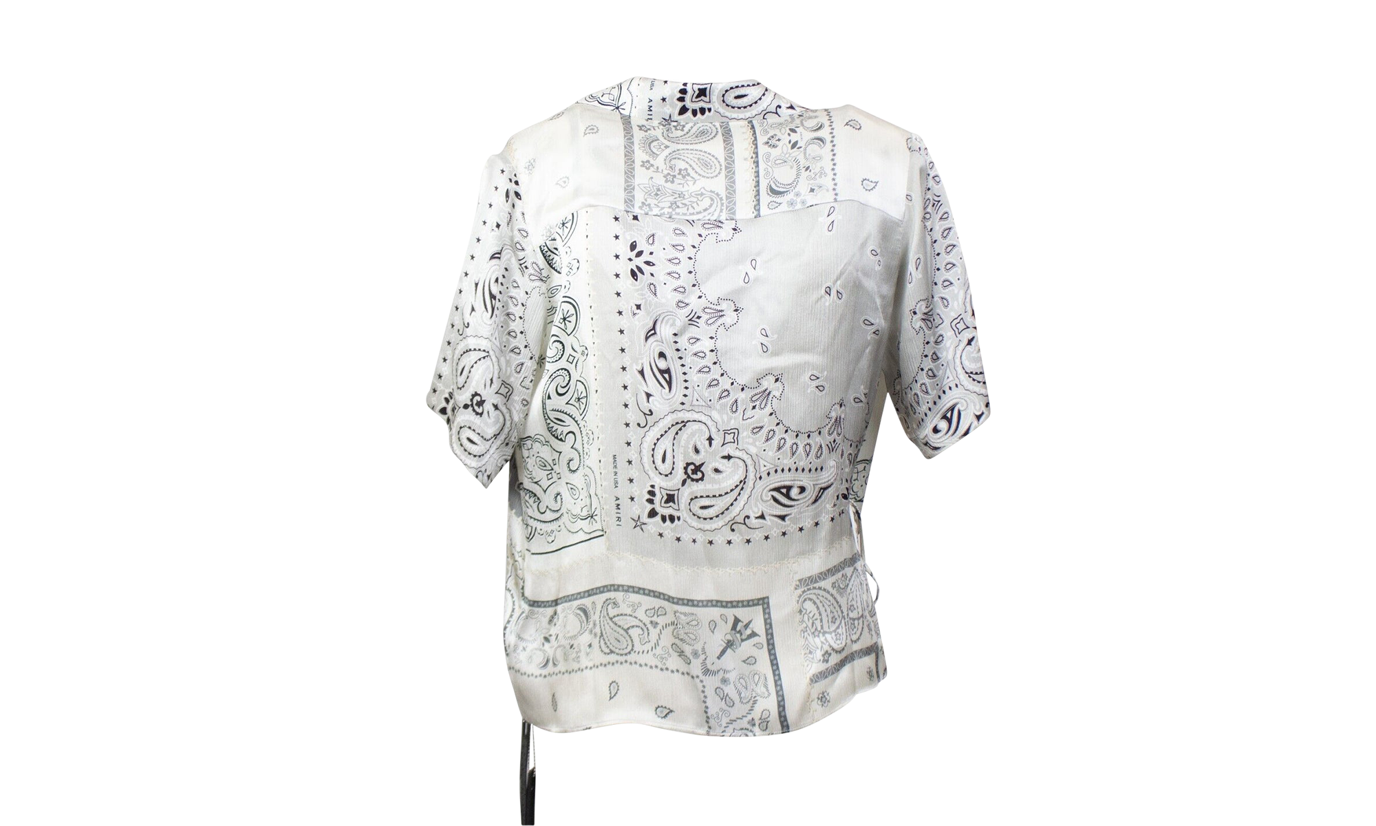 Bandana Reconstruct Wrap Shirt "Grey"