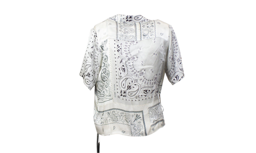 Bandana Reconstruct Wrap Shirt "Grey"