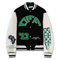 OFF WHITE Croco Lea Wool Varsity Jacket