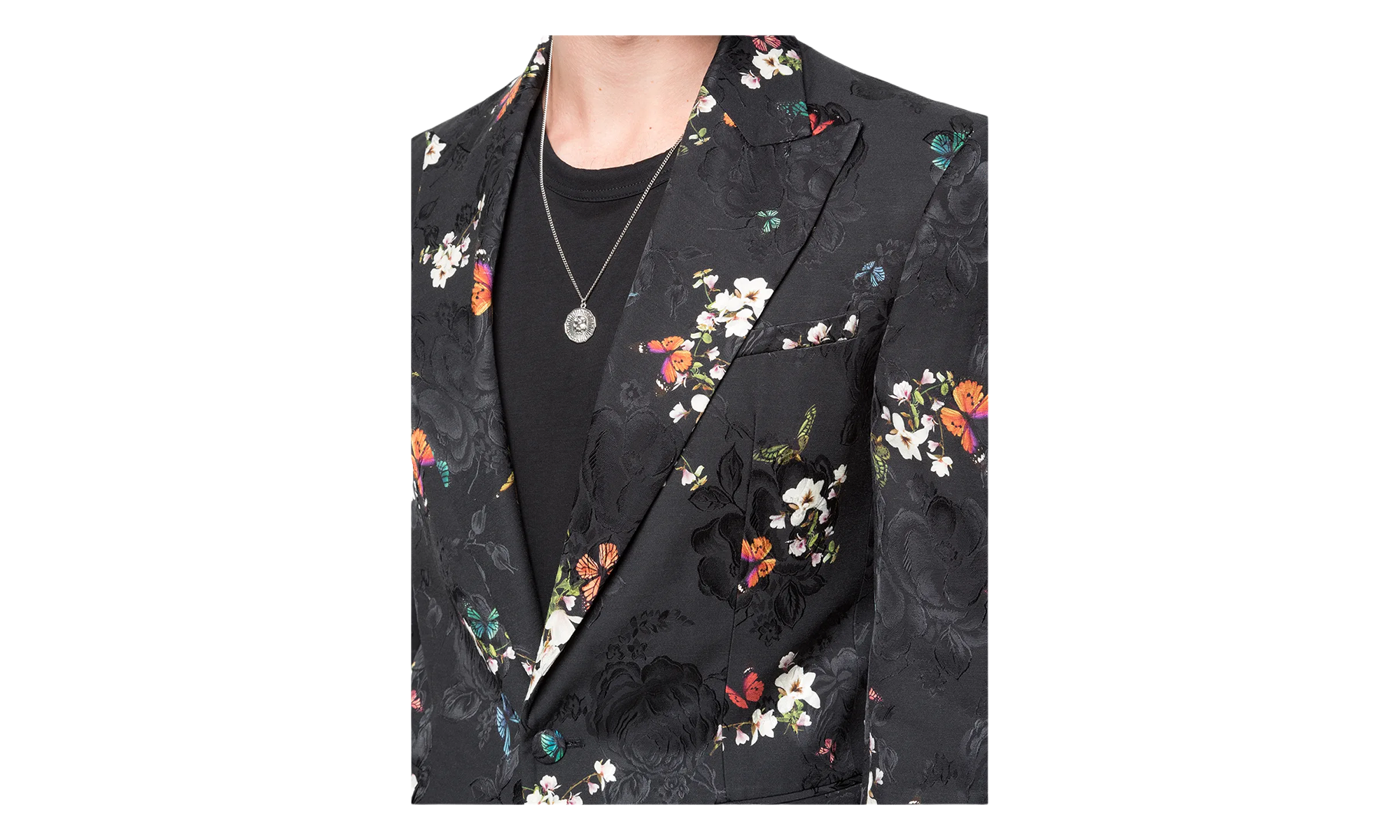 Butterfly Jacquard Blazer "Black" Y0M12176JA BLK