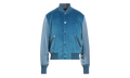 Velvet Satin Bomber Jacket "Blue" MOS017 420