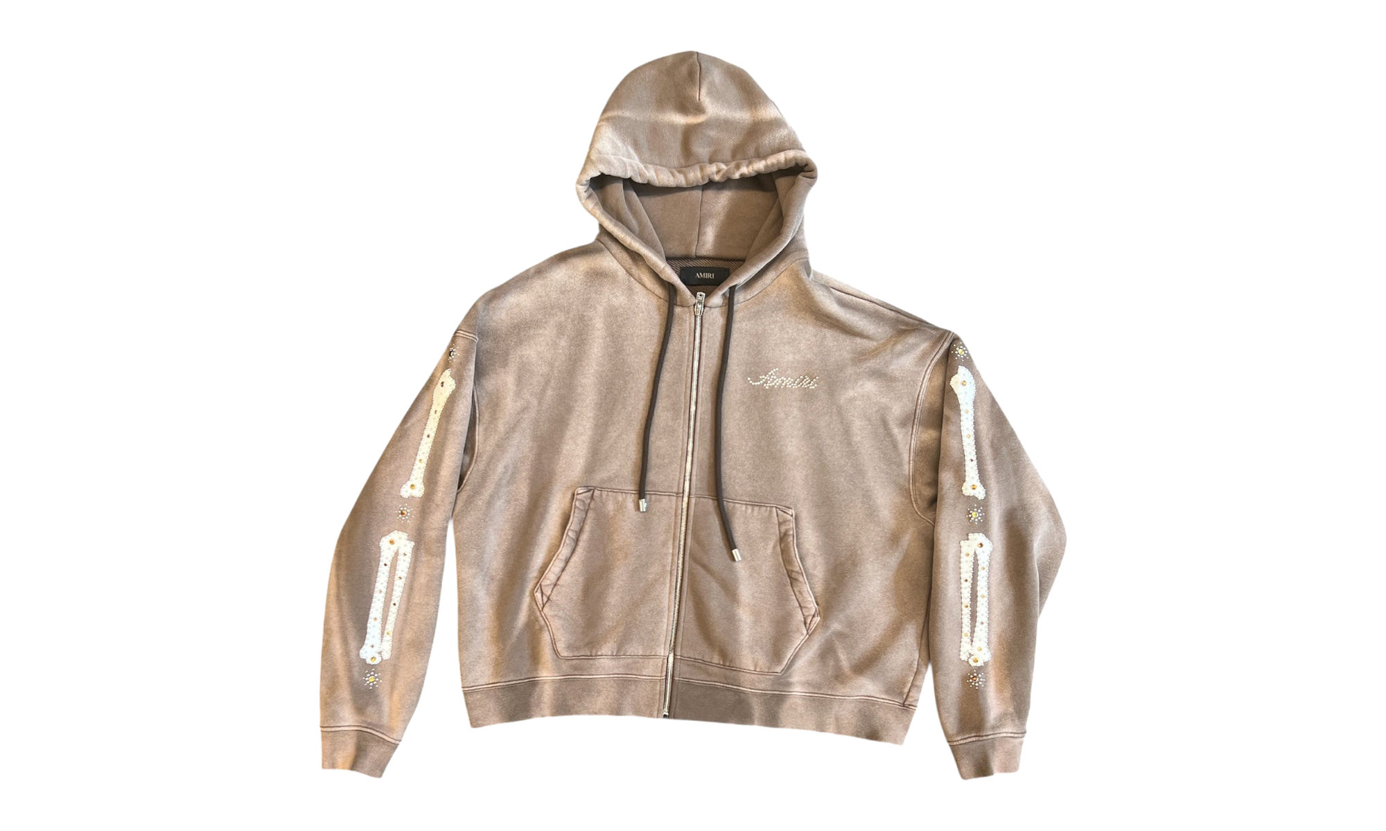 Bones Studded Zip-Up Hoodie "Brown" AWTOJR1073 210