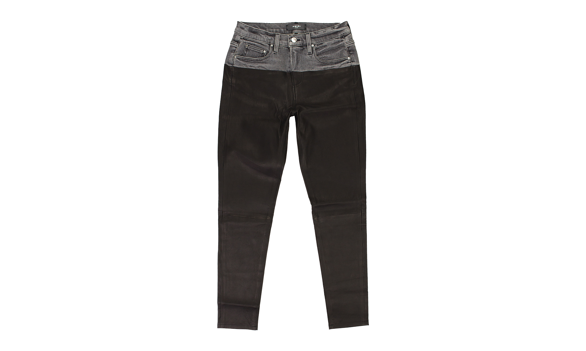 CONTRAST LEATHER SKINNY "Black/Aged Black" PS22WDS072