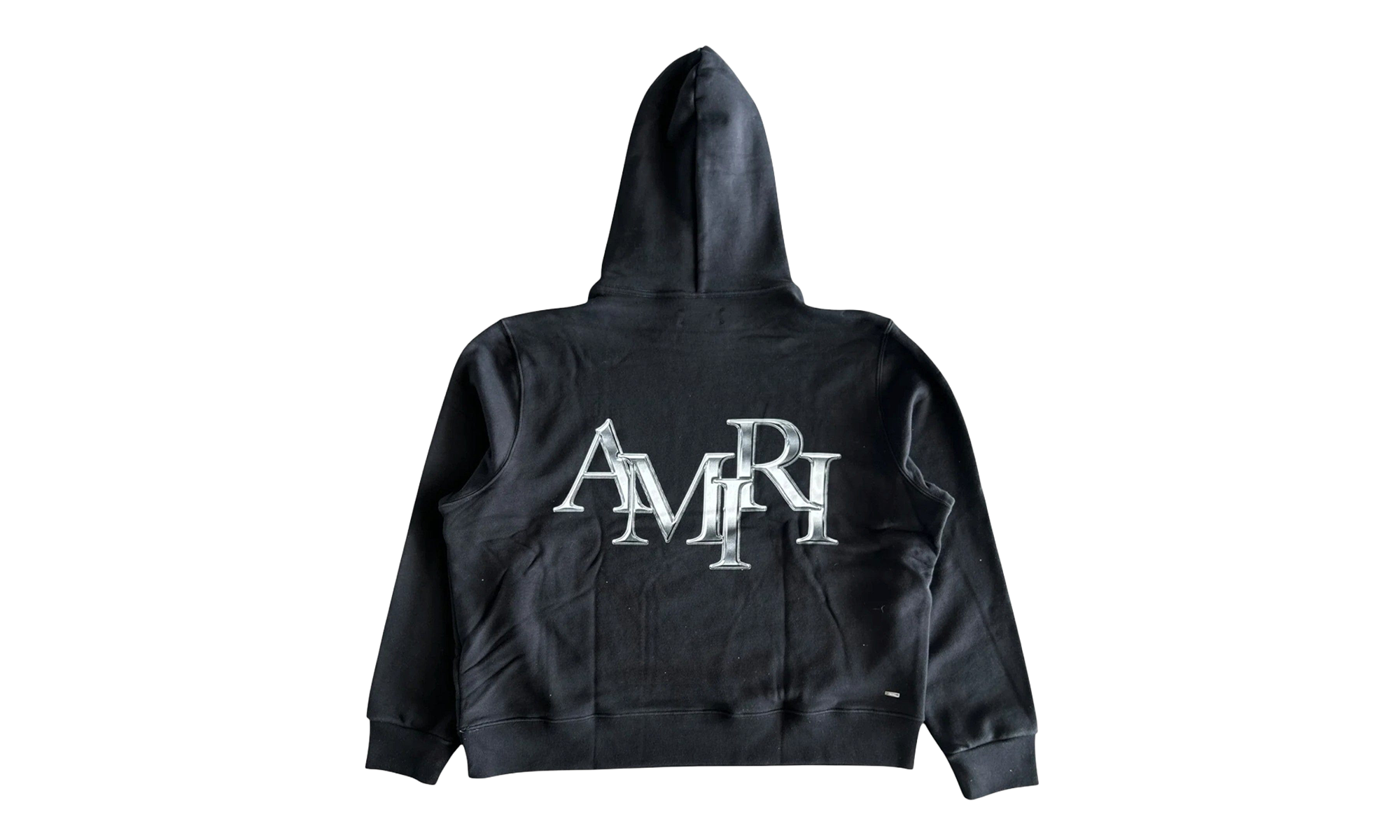 Staggered Logo Hooded Sweatshirt "Black Chrome" EXMJL002 001