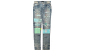 Quilted Art Patch Jeans "Clay Indigo" MDS066 408