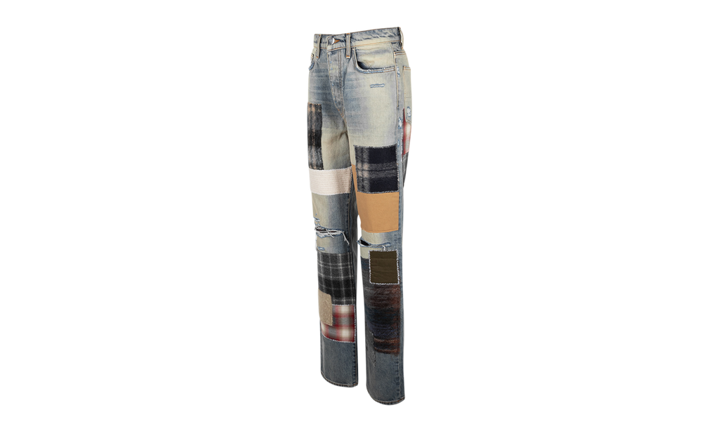 Patchwork Loose Fit Jeans "Blue" W9M01196SDVBL