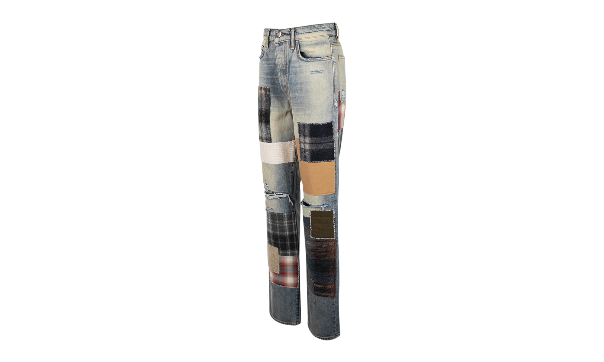 Patchwork Loose Fit Jeans "Blue" W9M01196SDVBL