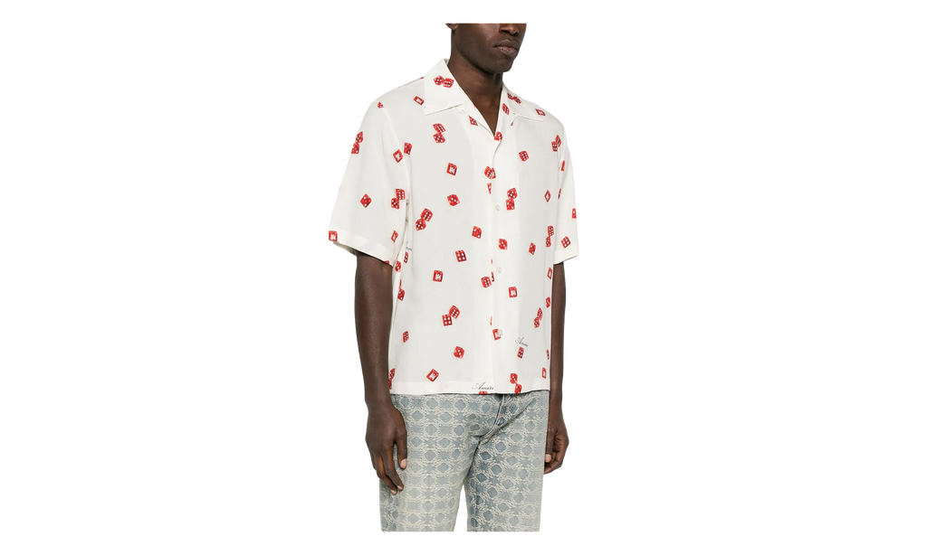 Dice Bowling Shirt "Alabaster Red Black" AMSTCA1093 271