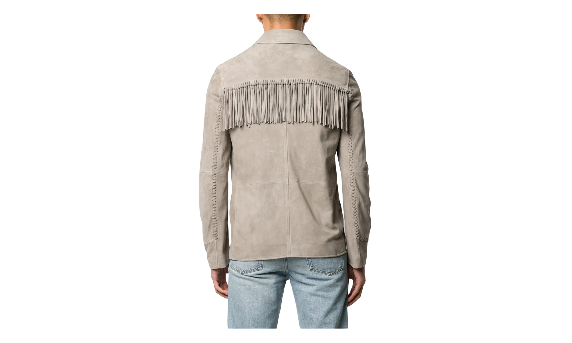 Fringe Suede Jacket "Grey" Y0M04208SU GRY