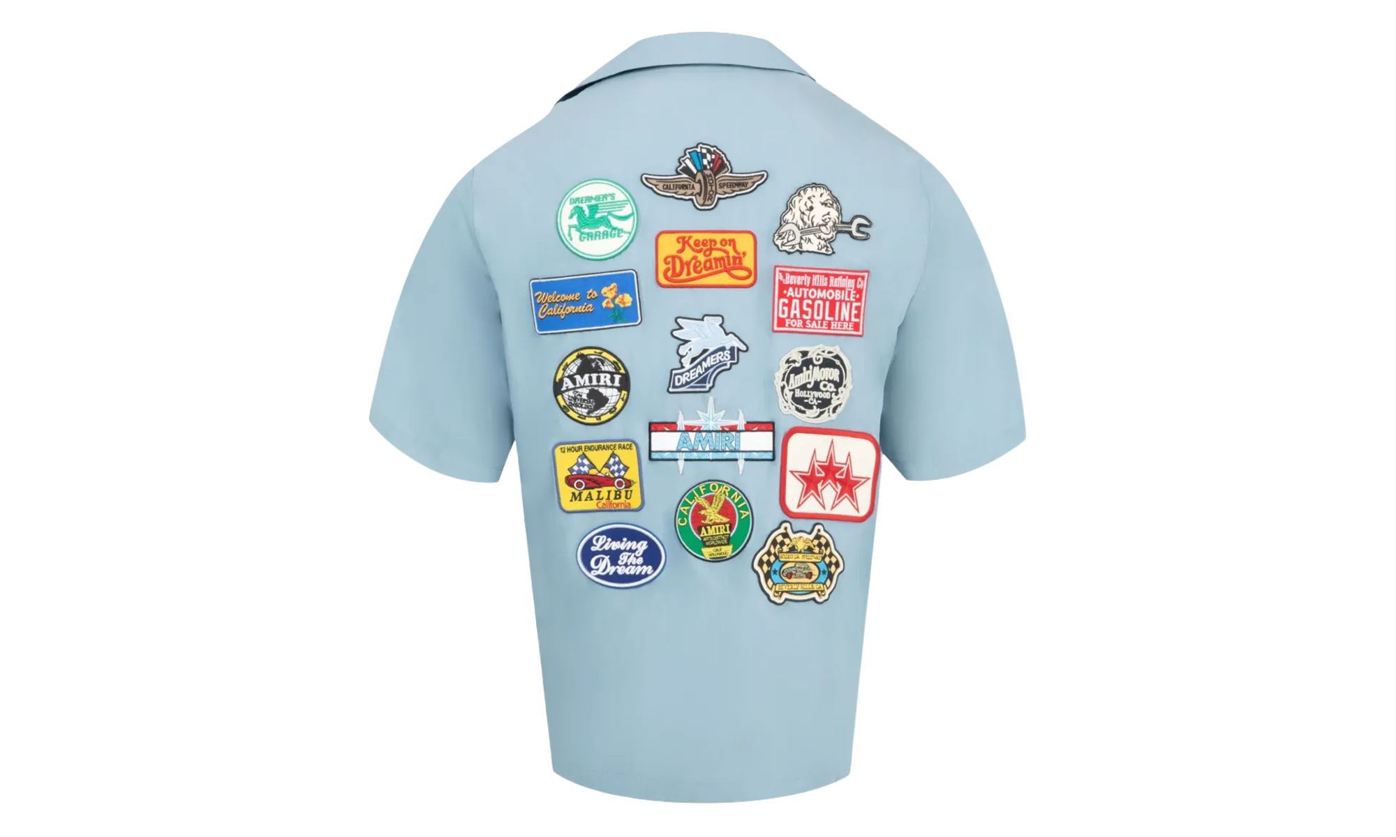 Station Patch Bowling Shirt "Ashley Blue" AMSTCA1150 ASHL