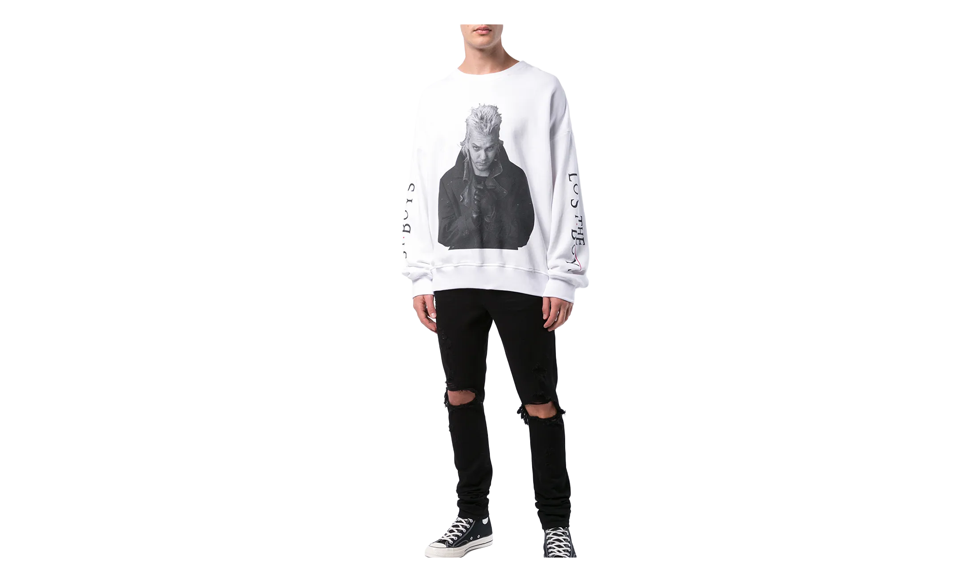The Lost Boys Portrait Crewneck Sweatshirt "White" MKCRW LOBWHT WHIT