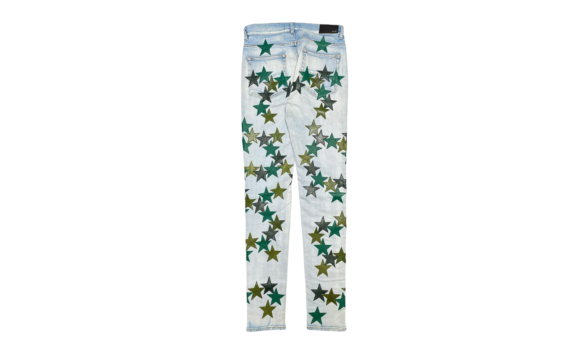 Leather Star Patch Jeans "Chemist - Light Indigo Green Multi" SS22MDS022 485