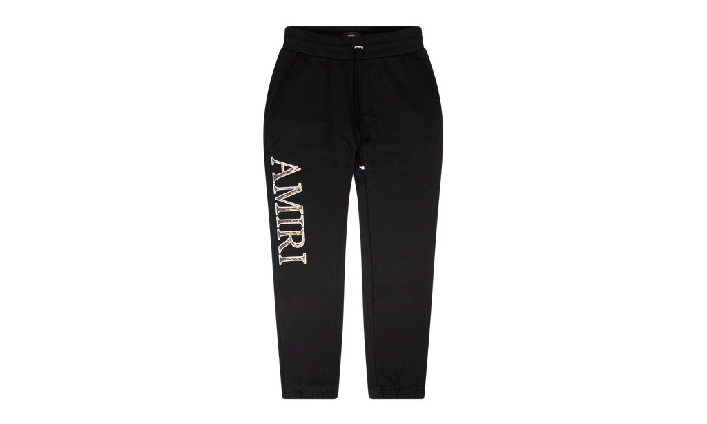 Leopard Logo Applique Sweatpants "Black" MJSP018 001