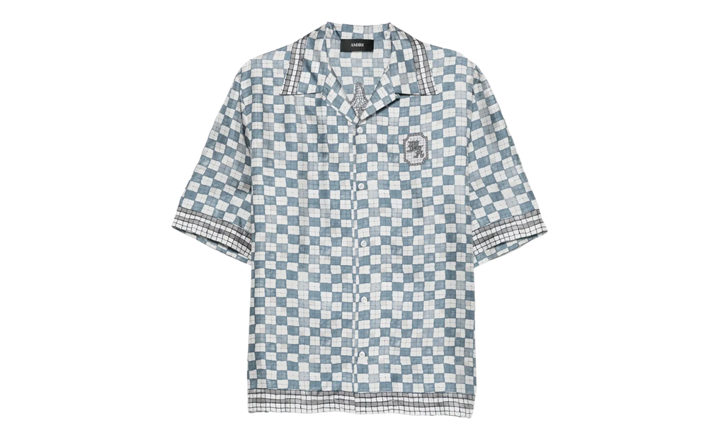 MA Checkered Bowling Shirt "Steel" AMTOSH1078 396