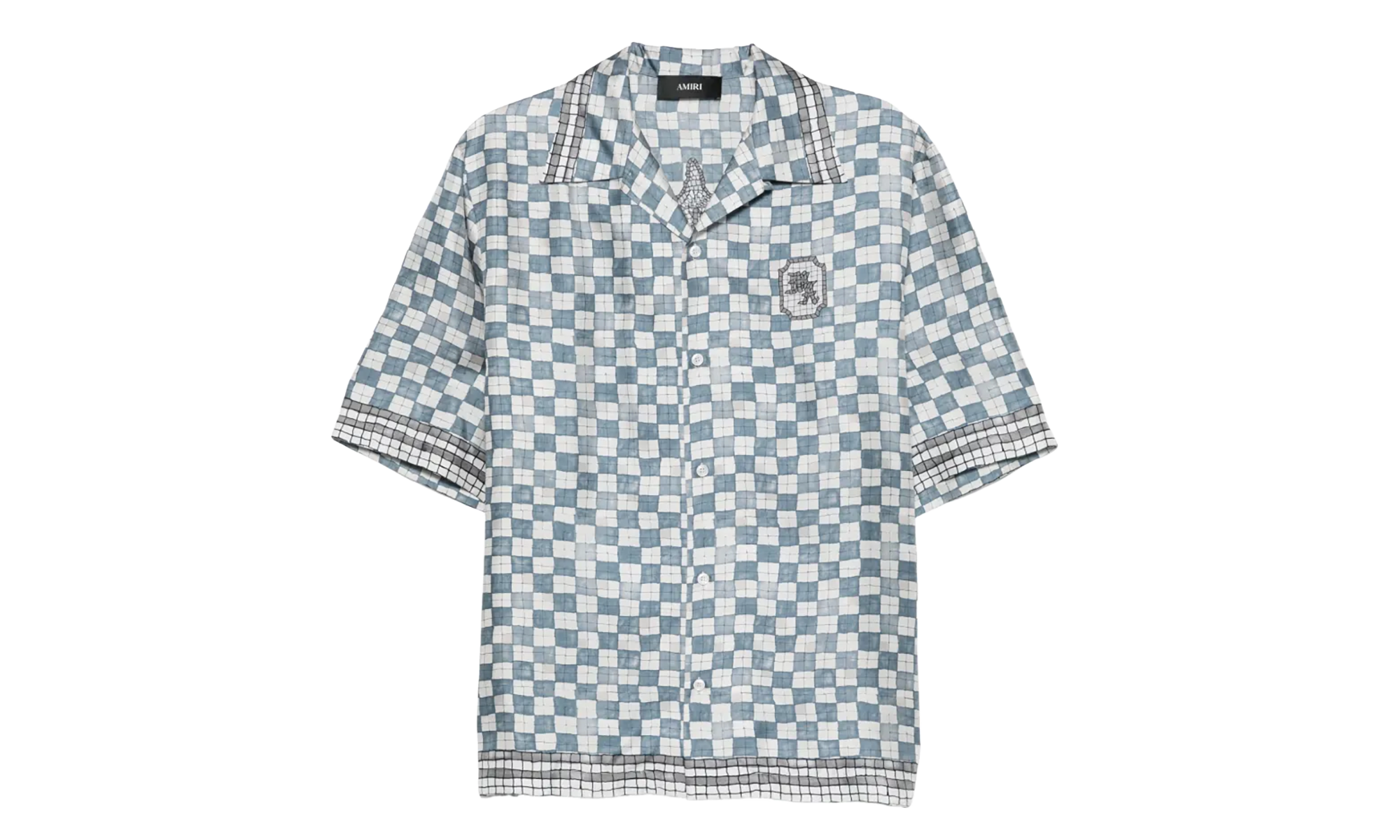 MA Checkered Bowling Shirt "Steel" AMTOSH1078 396