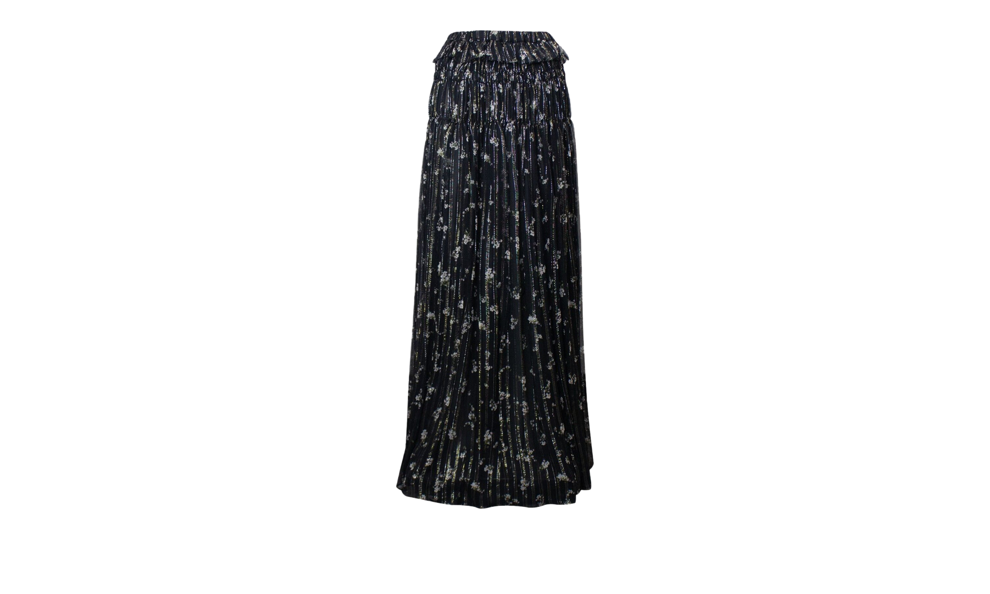 Chiffon Maxi Skirt "Black" AMR-XBTM-0121