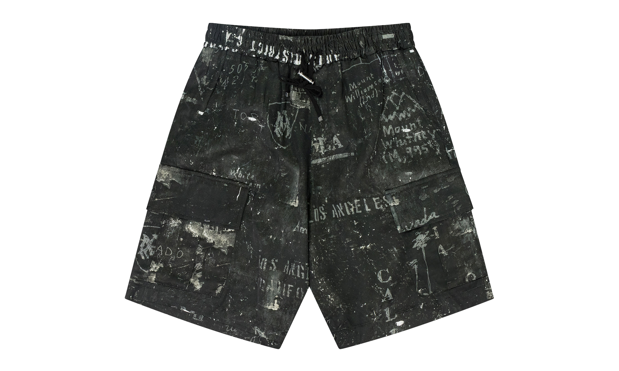 Army Stencil Cargo Shorts "Black" PF22MPB006_Black