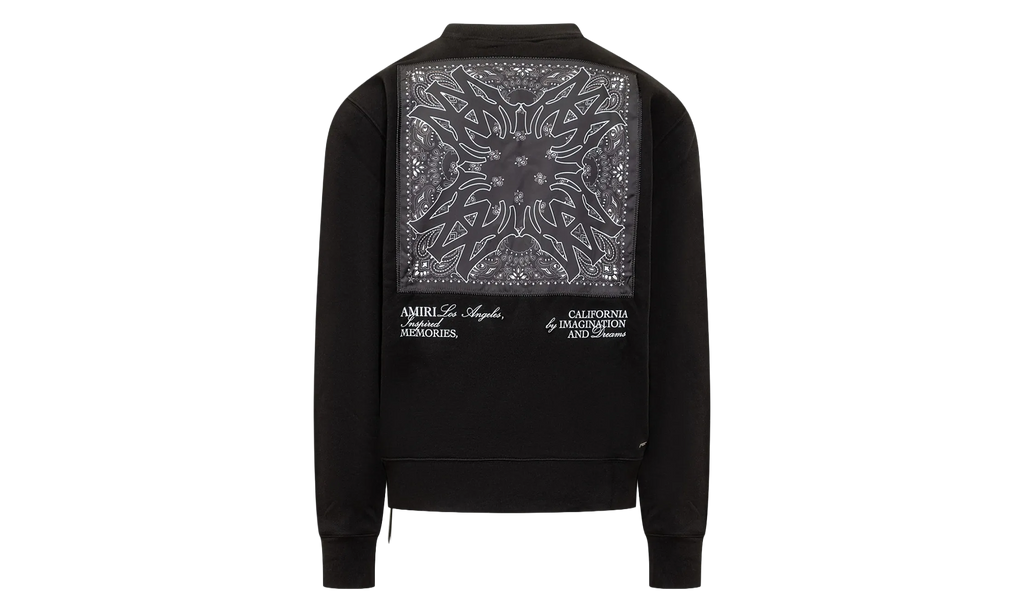 MA Bandana Silk Applique Logo Crewneck Sweatshirt "Black" AMJYCW1041