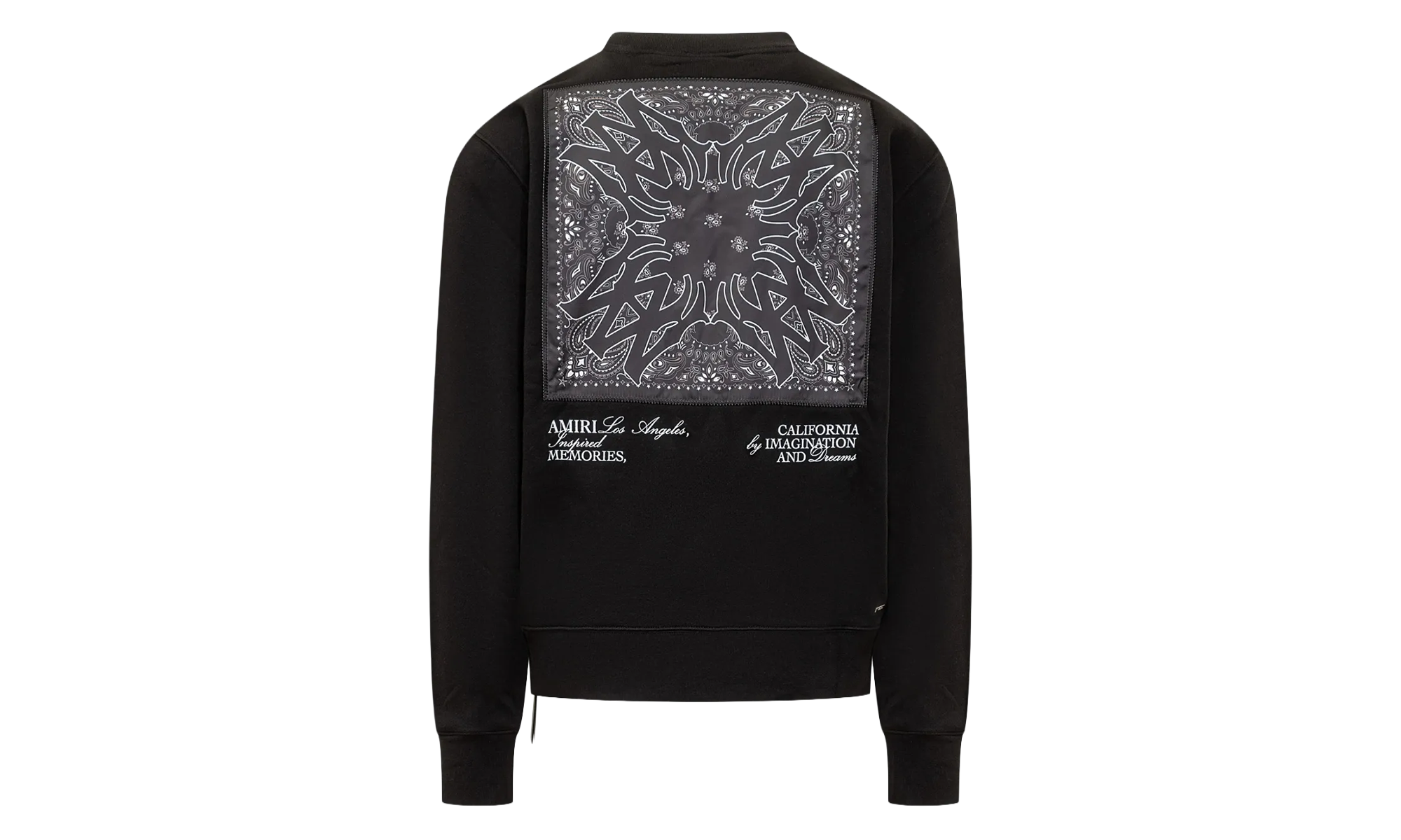 MA Bandana Silk Applique Logo Crewneck Sweatshirt "Black" AMJYCW1041