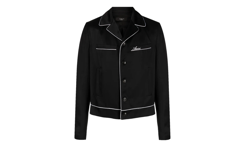 Long-Sleeve Pajama Jacket "Black" MSL004 001