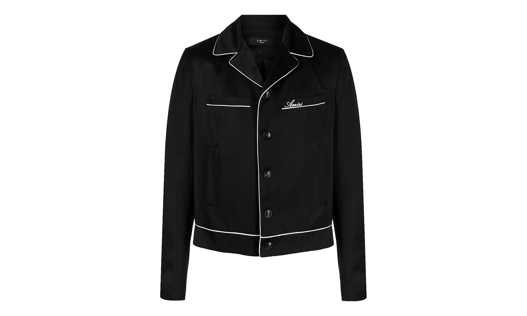 Long-Sleeve Pajama Jacket "Black" MSL004 001