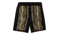 Cotton Braided Bandana Knit Shorts "Black and Multi" MKB002 001