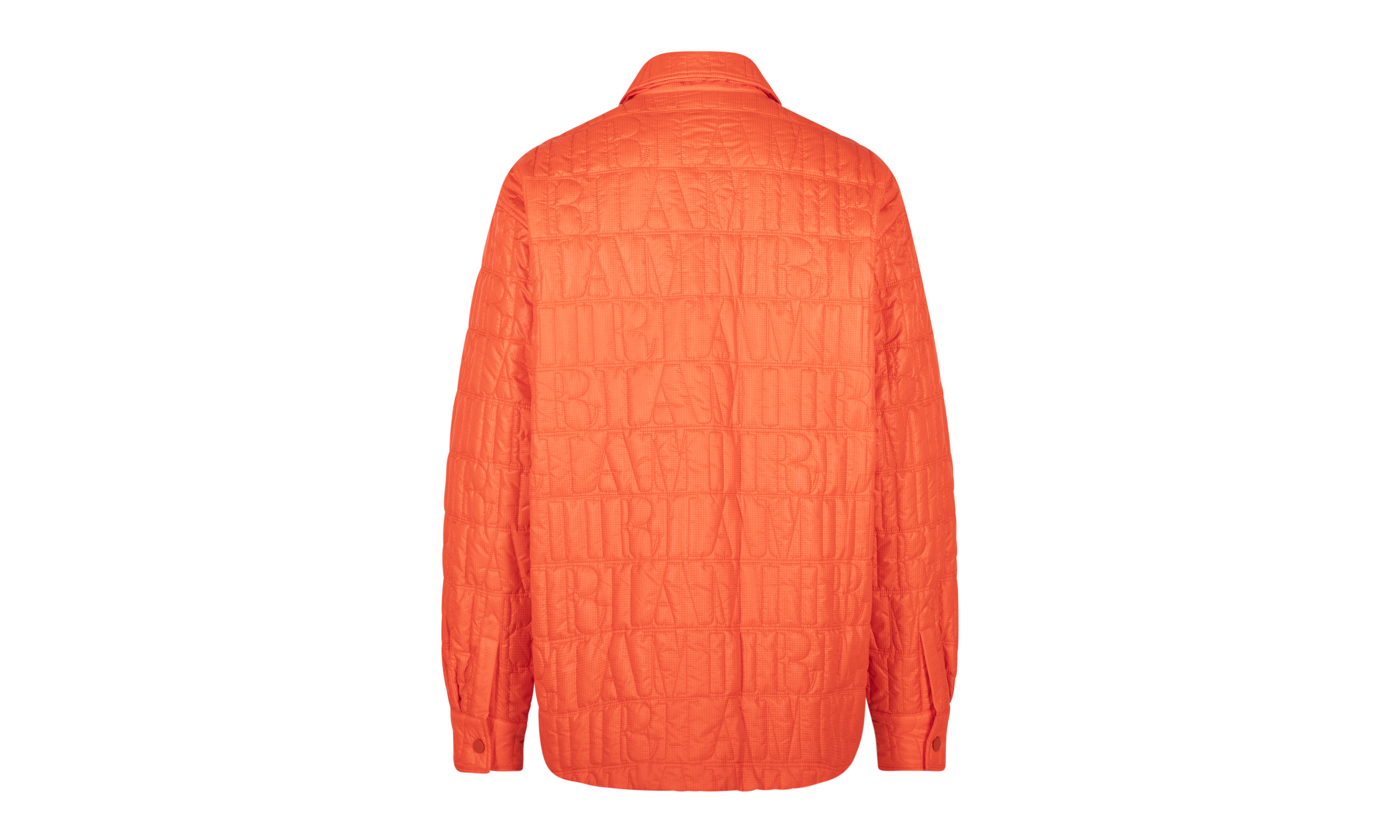 QUILTED LOGO OVER SHIRT Casual Button-Down "Orange" MSL011_665