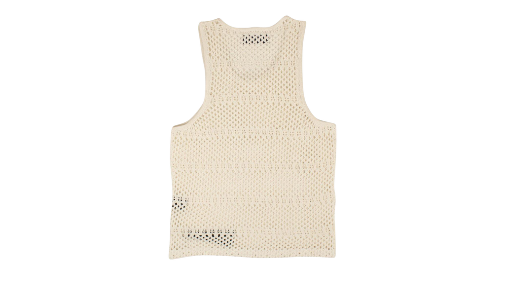 Boyfriend Crochet Tank Top "White" AMR-XTPS-0230