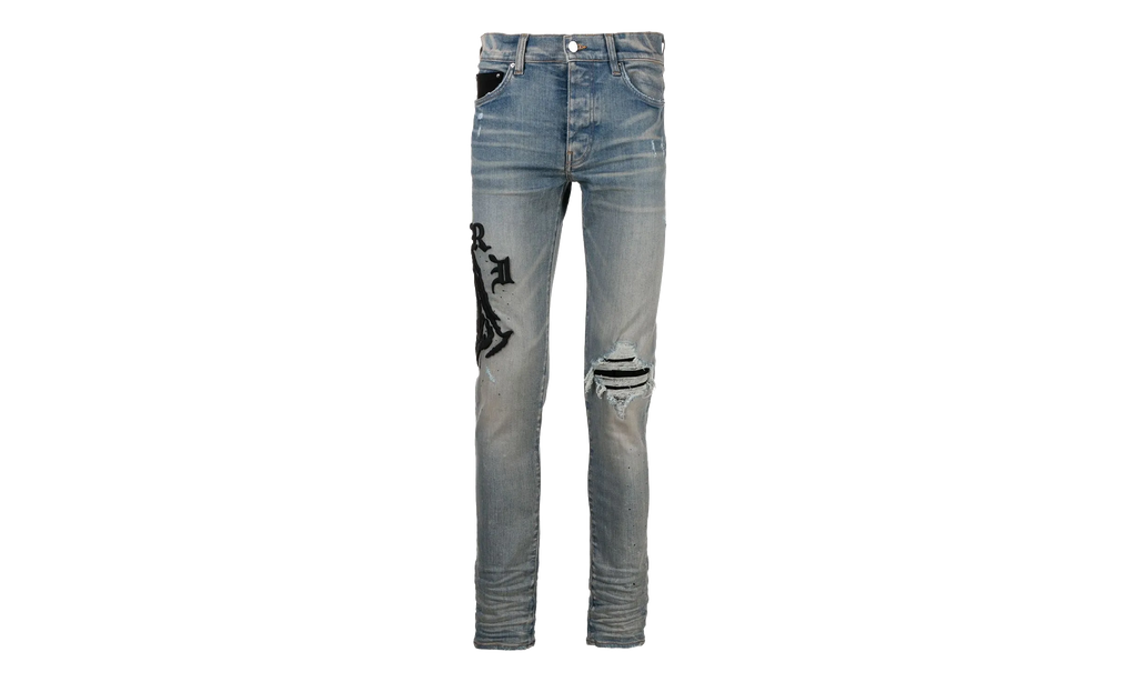 Amiri x Wes Lang Reaper Logo Jeans Clay "Indigo Black" AW22MDS002 408
