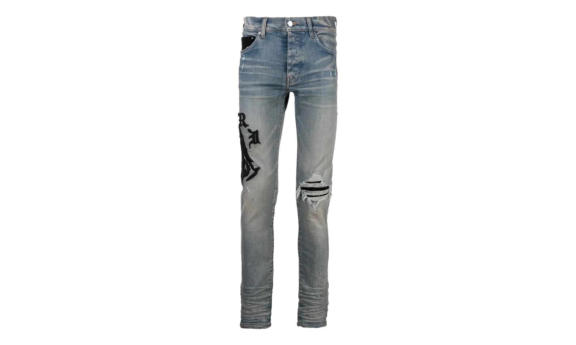 Amiri x Wes Lang Reaper Logo Jeans Clay "Indigo Black" AW22MDS002 408