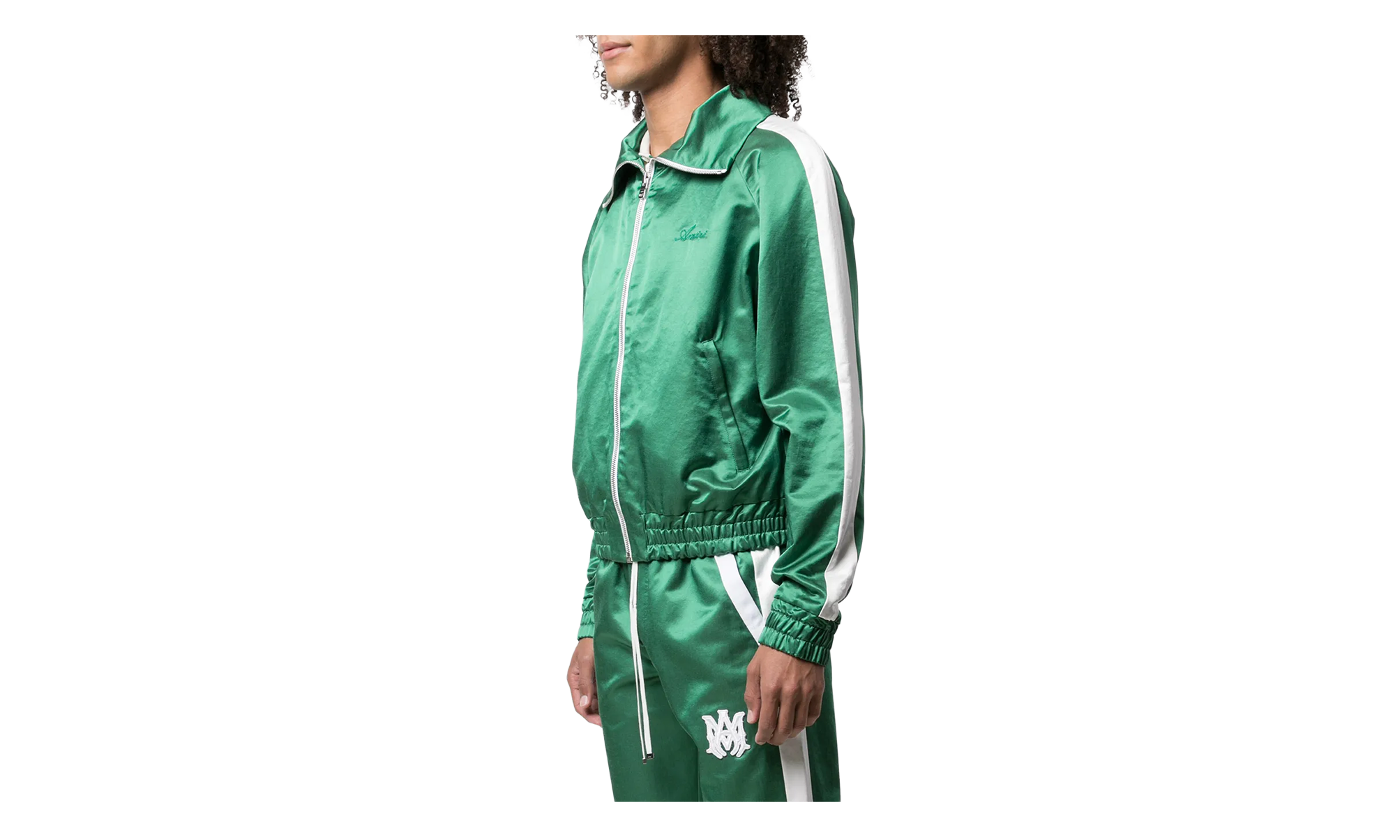 Zip Track Stripe Jacket "Tennis Green / White" MJT001 346
