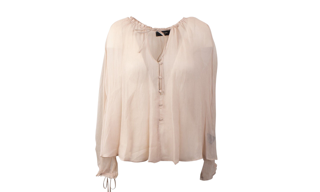 Crinkle Chiffon Blouse "Nude" AMR XTPS 0248