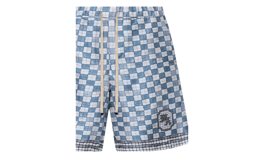 MA Checkered Shorts "Steel" AMBMSO1037 396