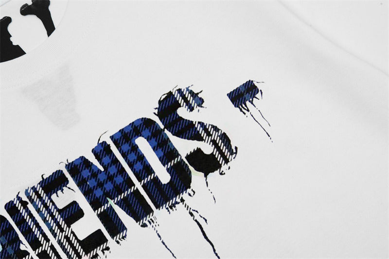 VLONE Plaid Cloth Logo T-Shirt