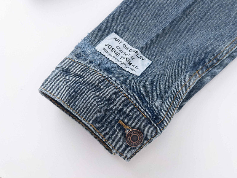 Gallery Dept. letter embroidered washed denim Jacket