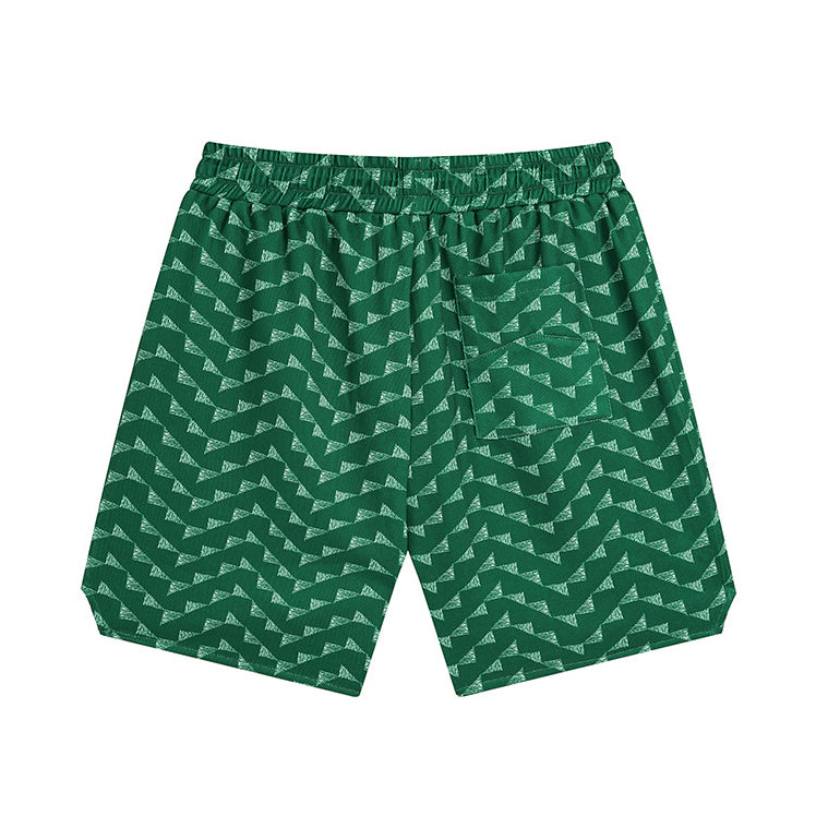 Rhude Letter Embroidered Hip Hop  Casual Split Shorts