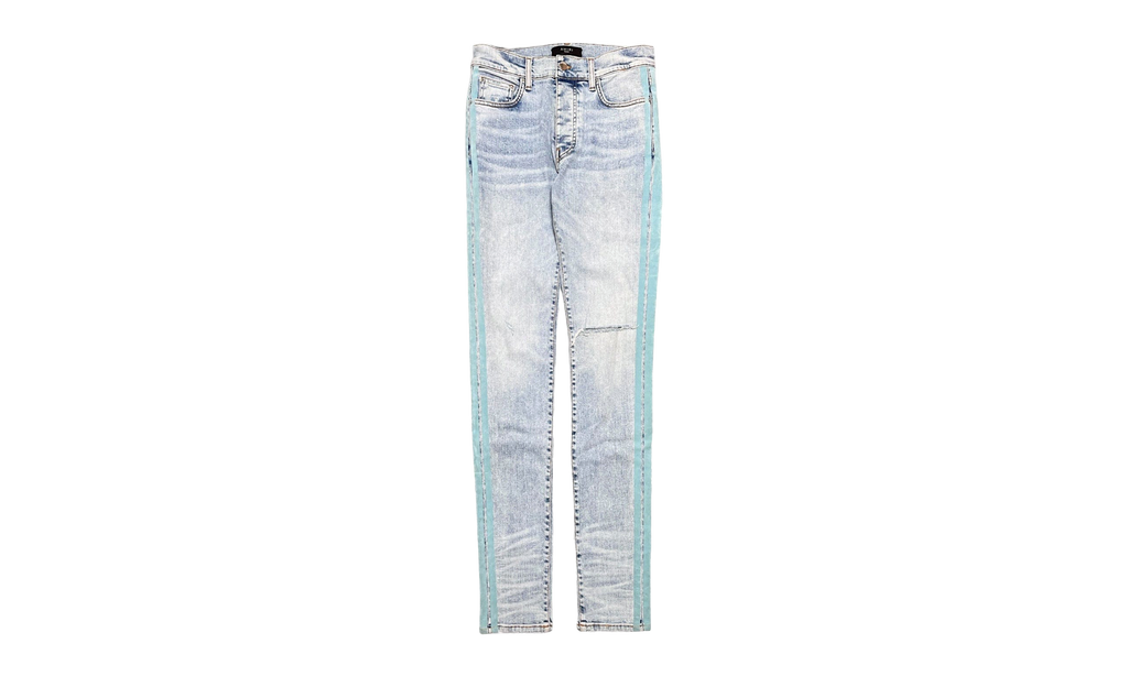 Flocked Track Jeans "Vintage Light Indigo Teal" AFTJVLI