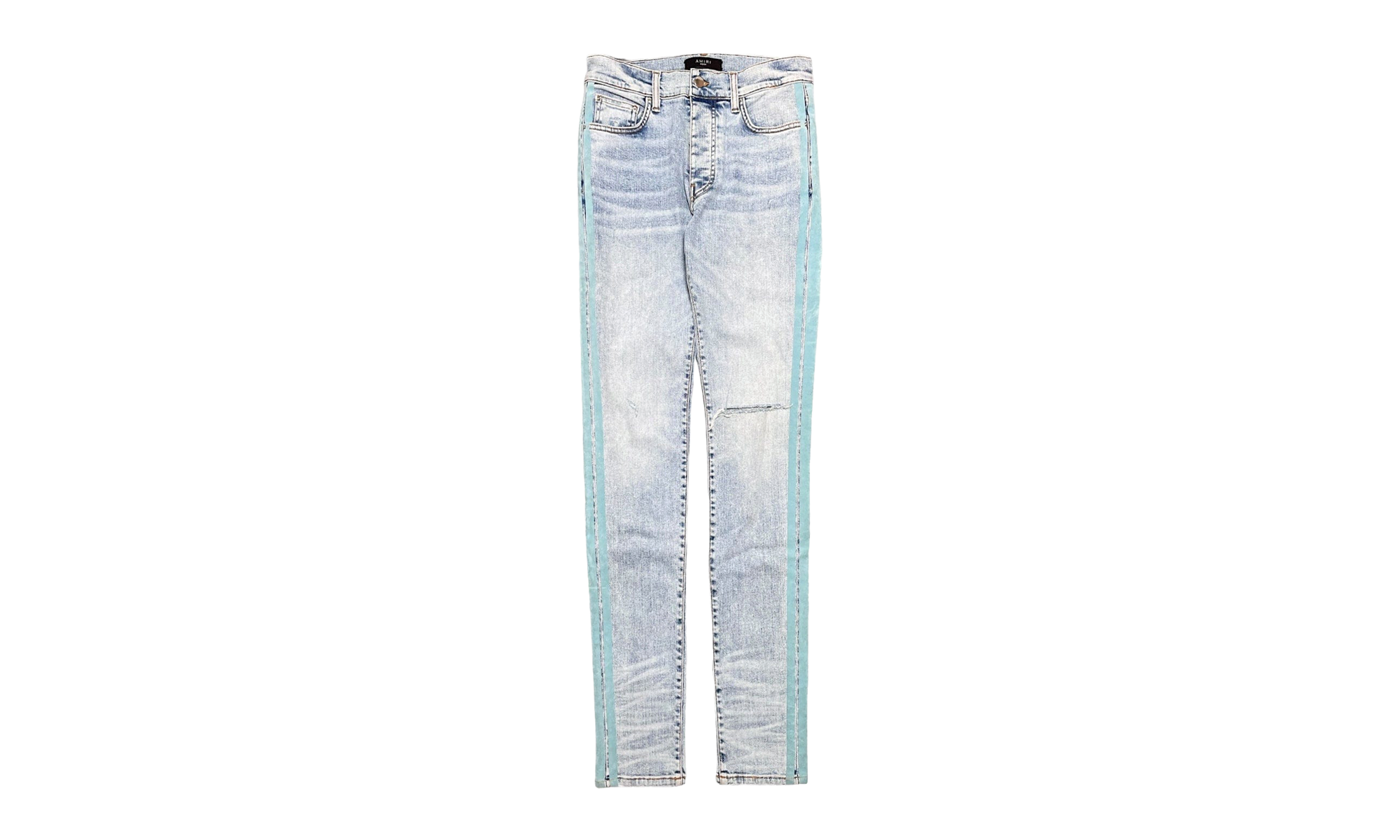 Flocked Track Jeans "Vintage Light Indigo Teal" AFTJVLI