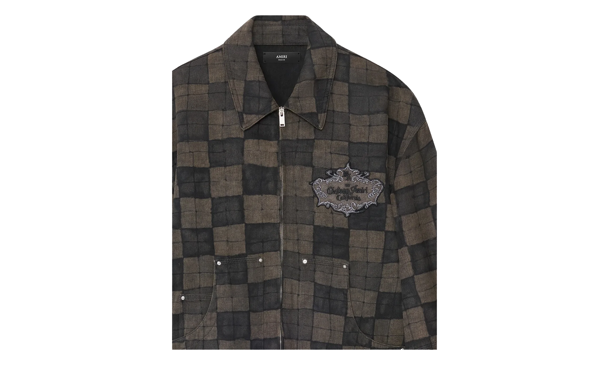 Checkered Work Jacket "Brown" AMOUJA1103 210
